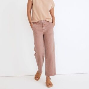Madewell The Perfect Vintage Wide-Leg Pant, color Mauve, size 30